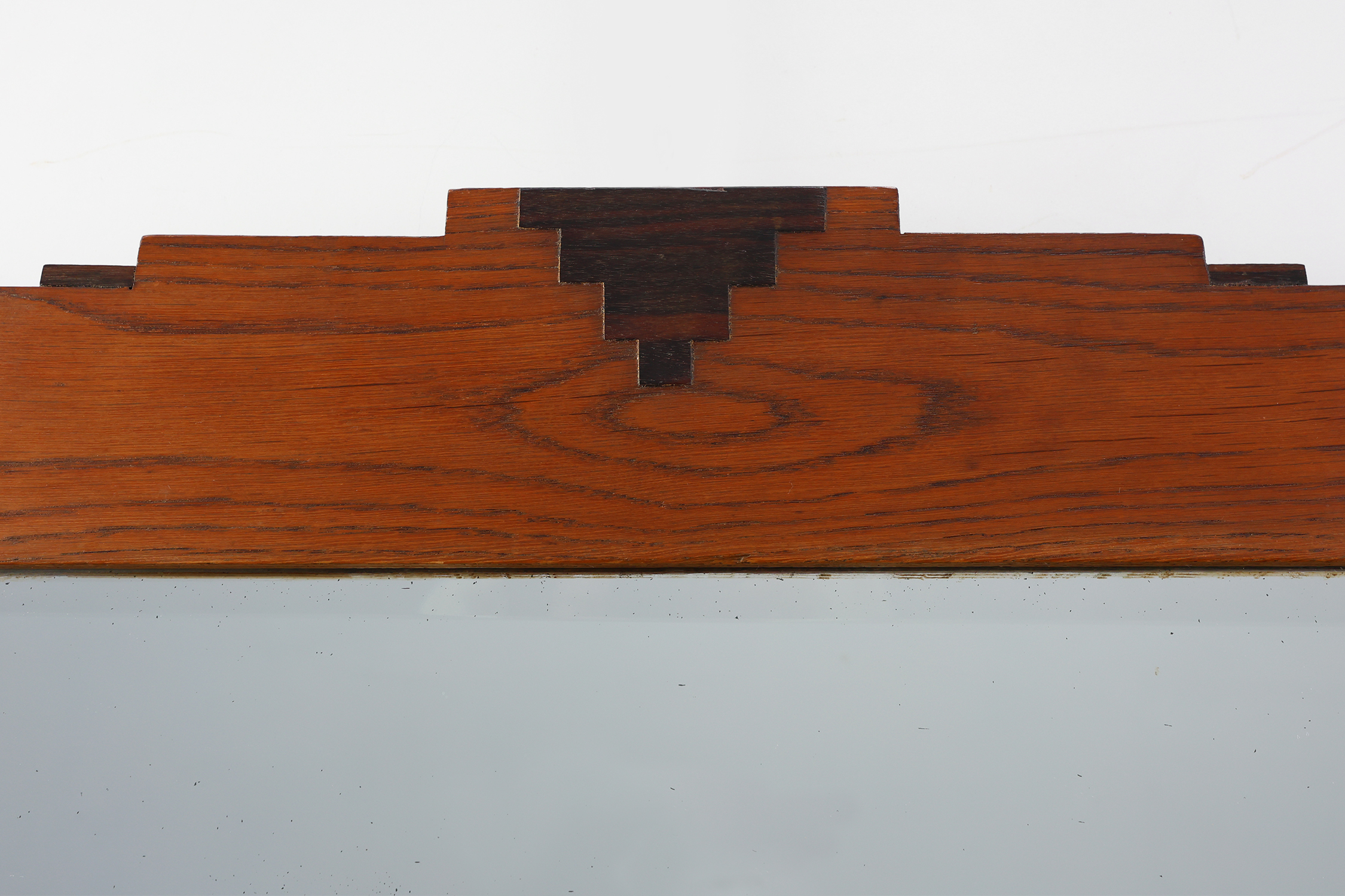 Amsterdam School style solid Oak Mirror, The Netherlands ca. 1915thumbnail